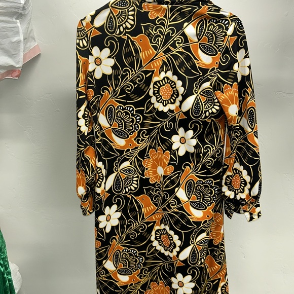 Multini Vintage Euro Dress full print fall colors! S/M - Picture 6 of 8